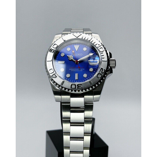 Custom Seiko Mod • Blue Steel Yachtmaster • 40mm